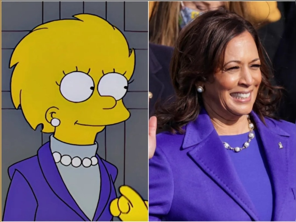Did the Simpsons predict Kamala Harris' purple US Presidential inauguration outfit? Check eerily similar images