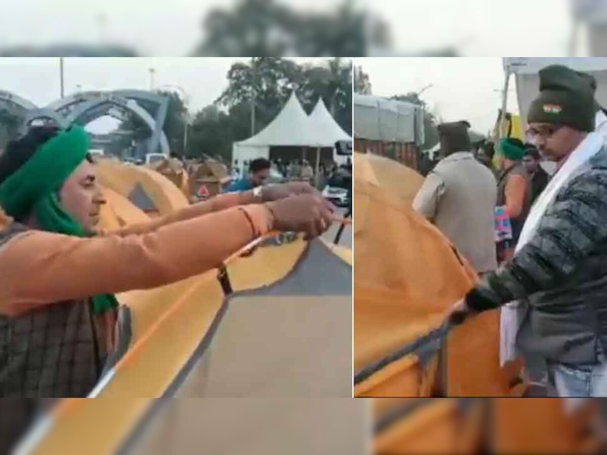 Farmers take off their tents from Delhi's Chilla border after Republic Day violence - Watch