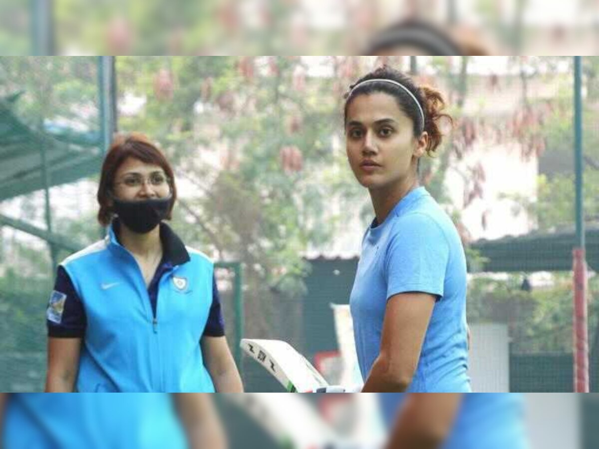 Taapsee Pannu starts training for Mithali Raj's biopic 'Shabaash Mithu' with Nooshin Al Khadeer