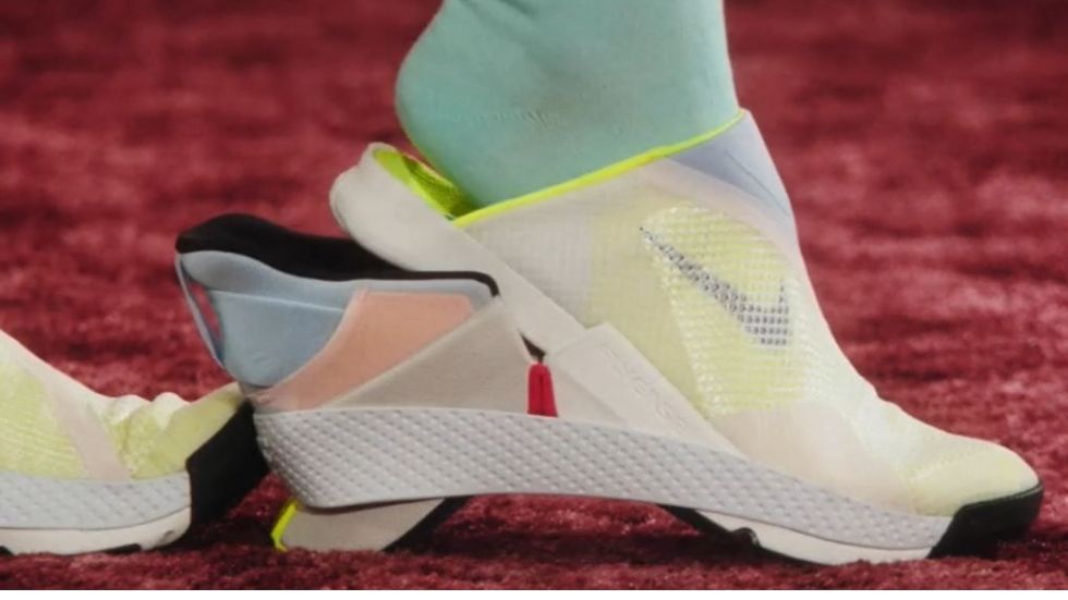 Easy off easy on with Nike s all new hands free shoes you never have to tie your laces again