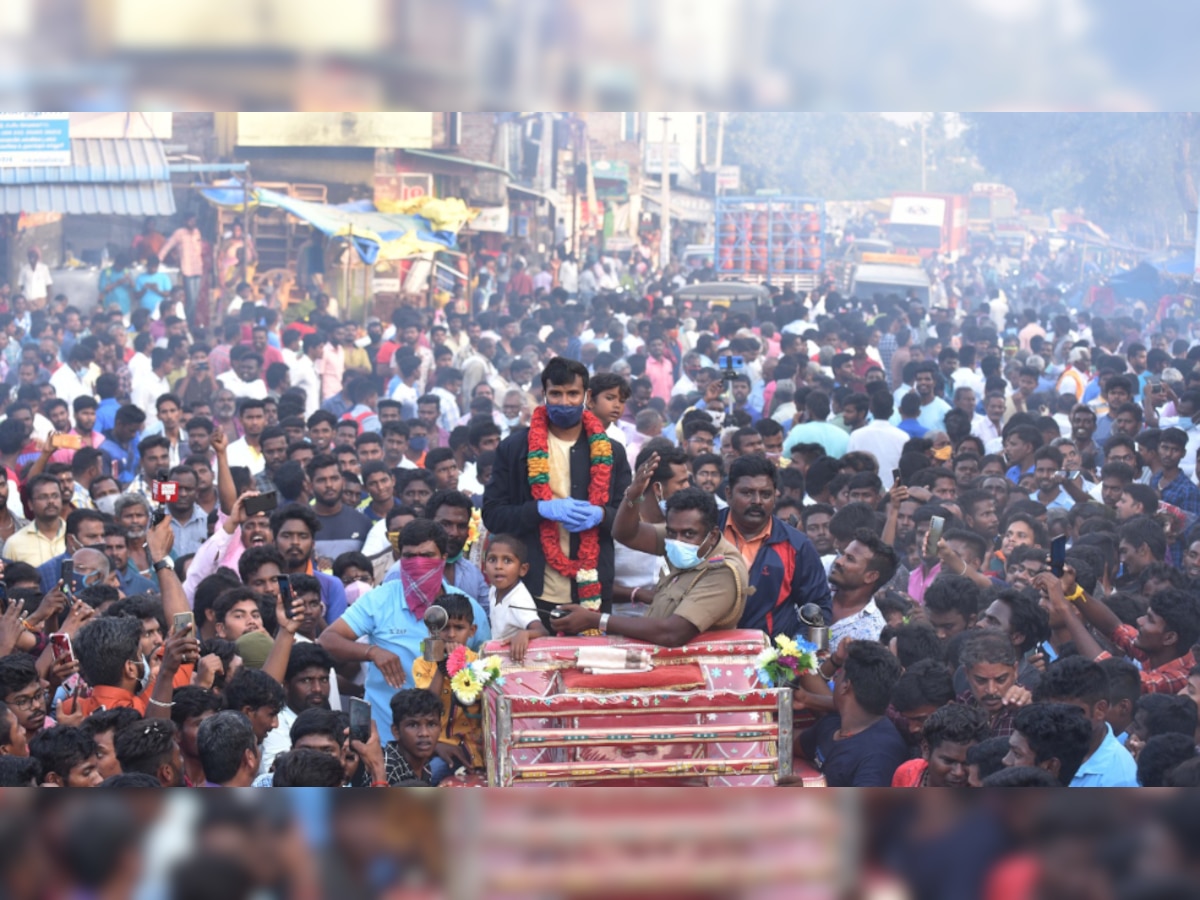 T Natarajan's photos of his welcome back to his village after Australia heroics is simply brilliant