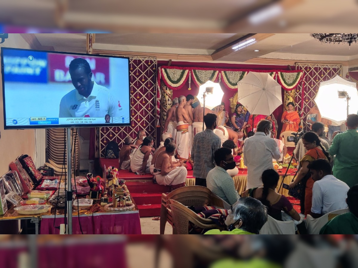 Viral: This family live-streamed Chepauk Test at their wedding