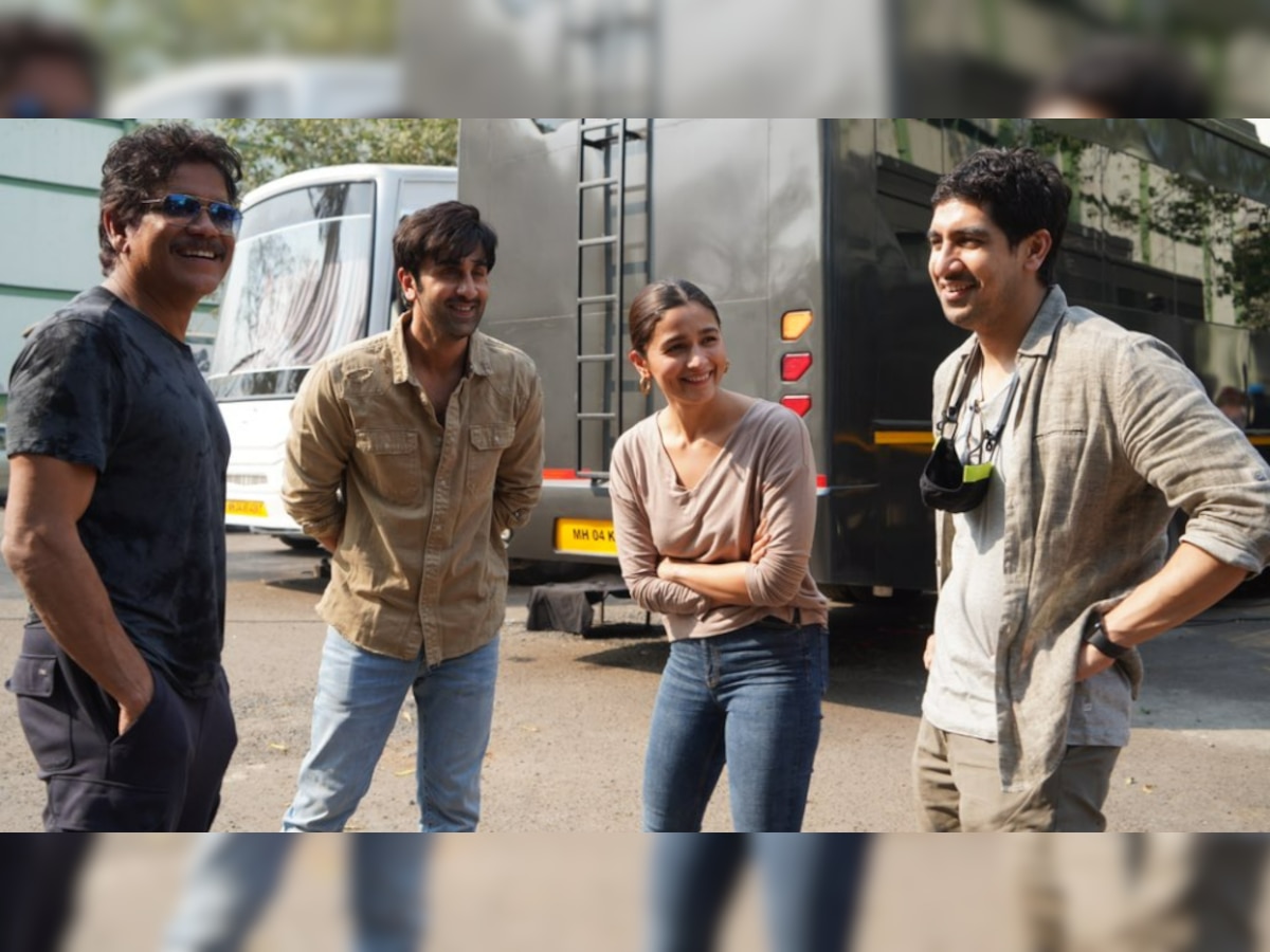 Nagarjuna wraps 'Brahmastra' shoot, poses candidly with Ranbir Kapoor, Alia Bhatt, Ayan Mukerji