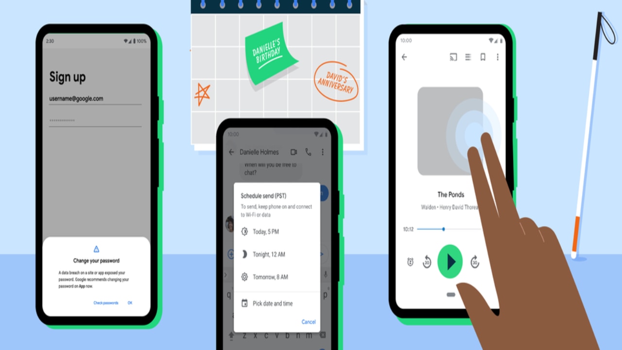 Google S Android Latest Update Will Let You Secure Passwords Schedule Text Message And More