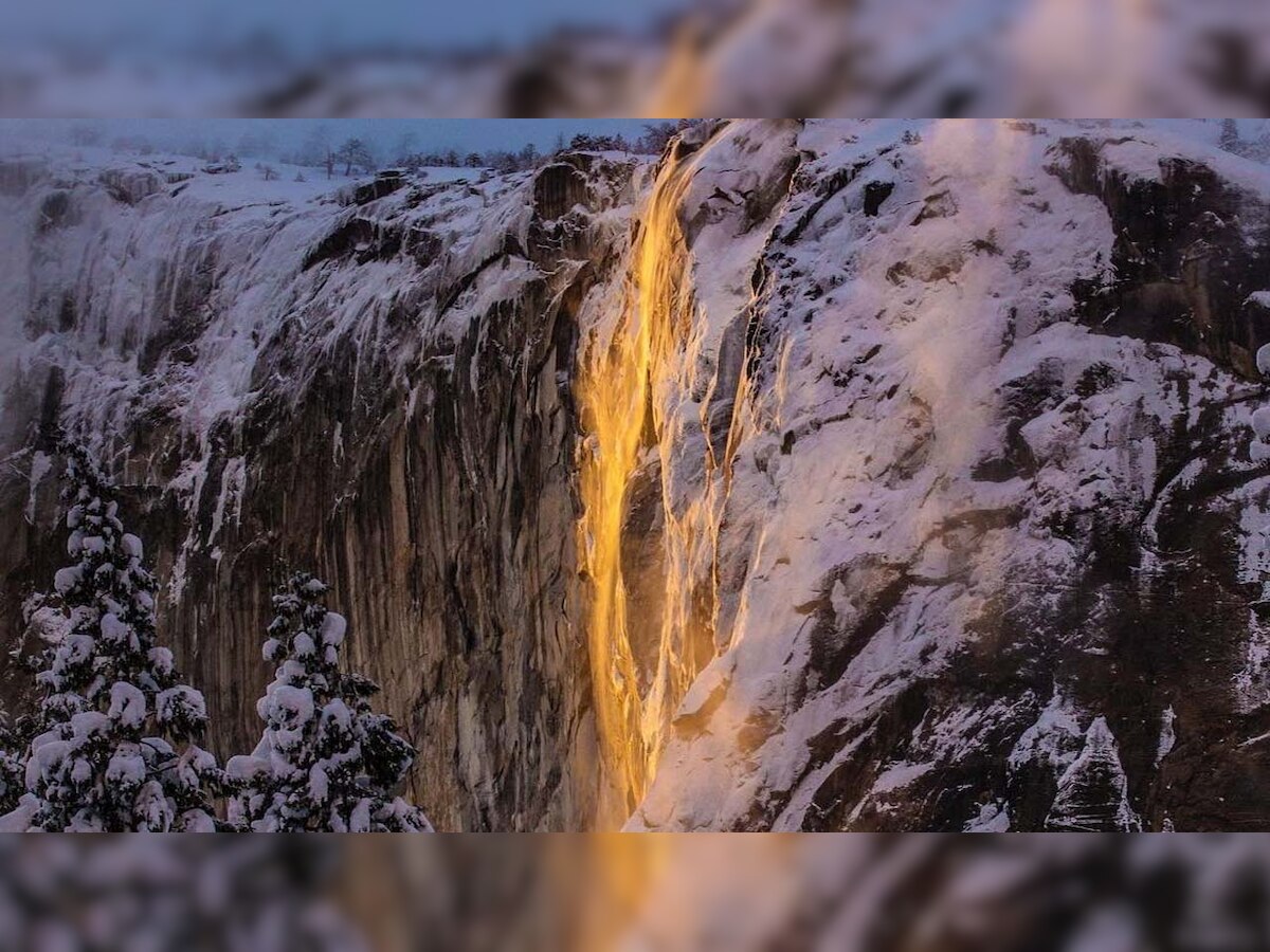 Photos of glowing orange waterfall in US goes viral - know the truth behind 'firefall' 