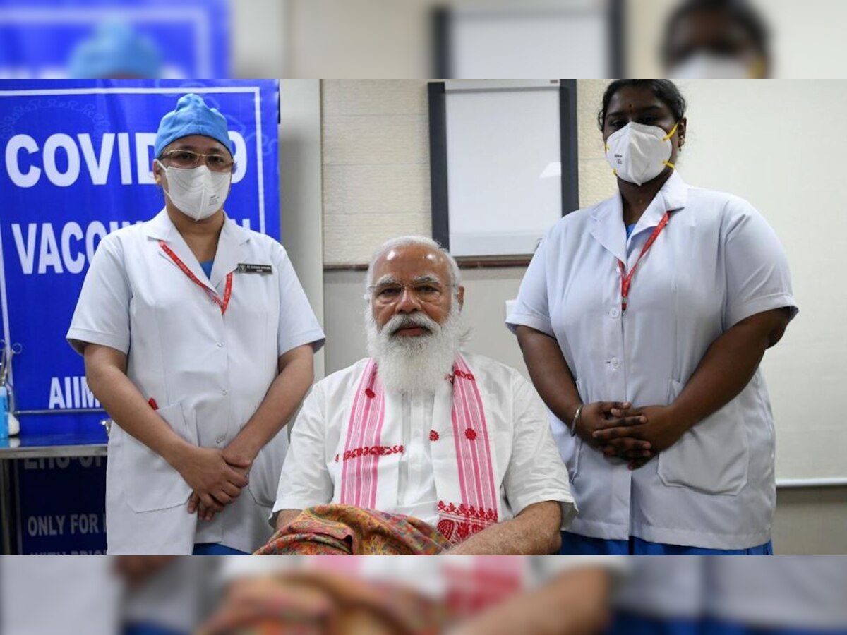 'Pata hi nahi chala': PM Modi on taking the first shot of COVID-19 vaccine