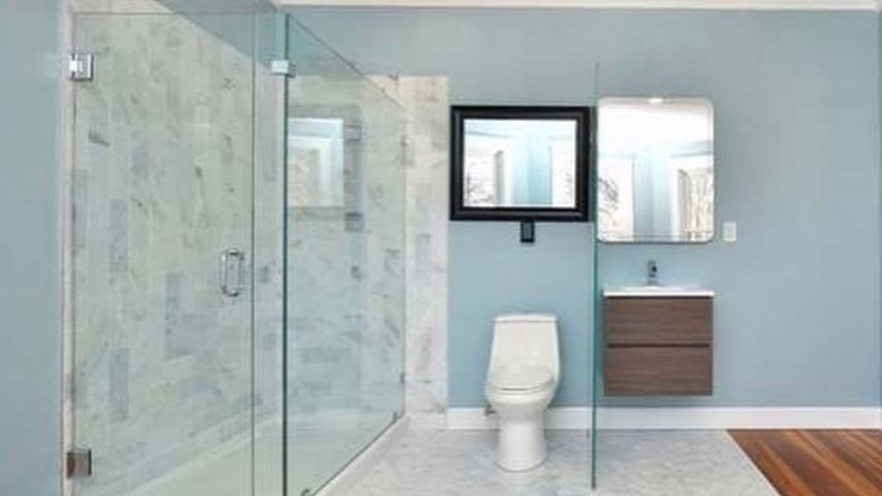 Bathroom has no door or wall