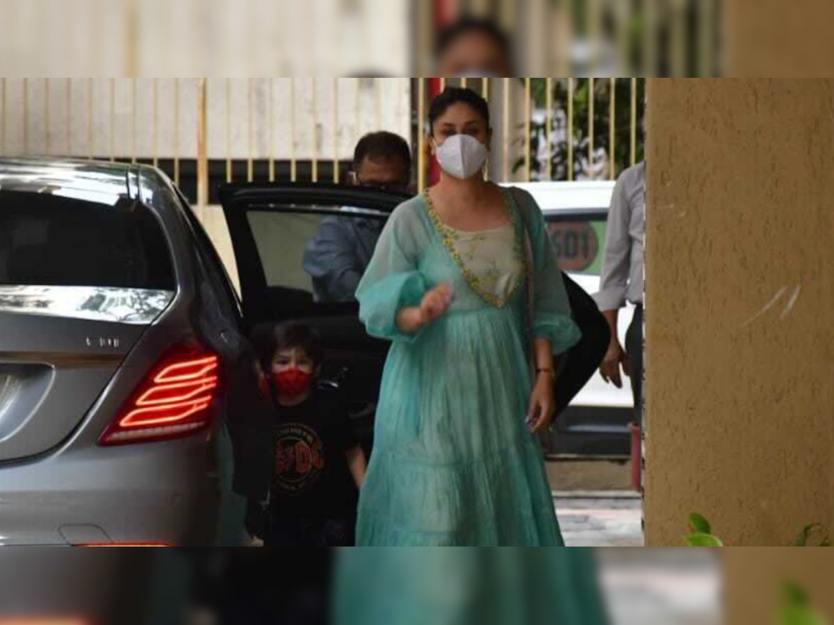 Watch: Kareena Kapoor Khan poses for paps as son Taimur Ali Khan runs into glass door, excited to attend cousin's party