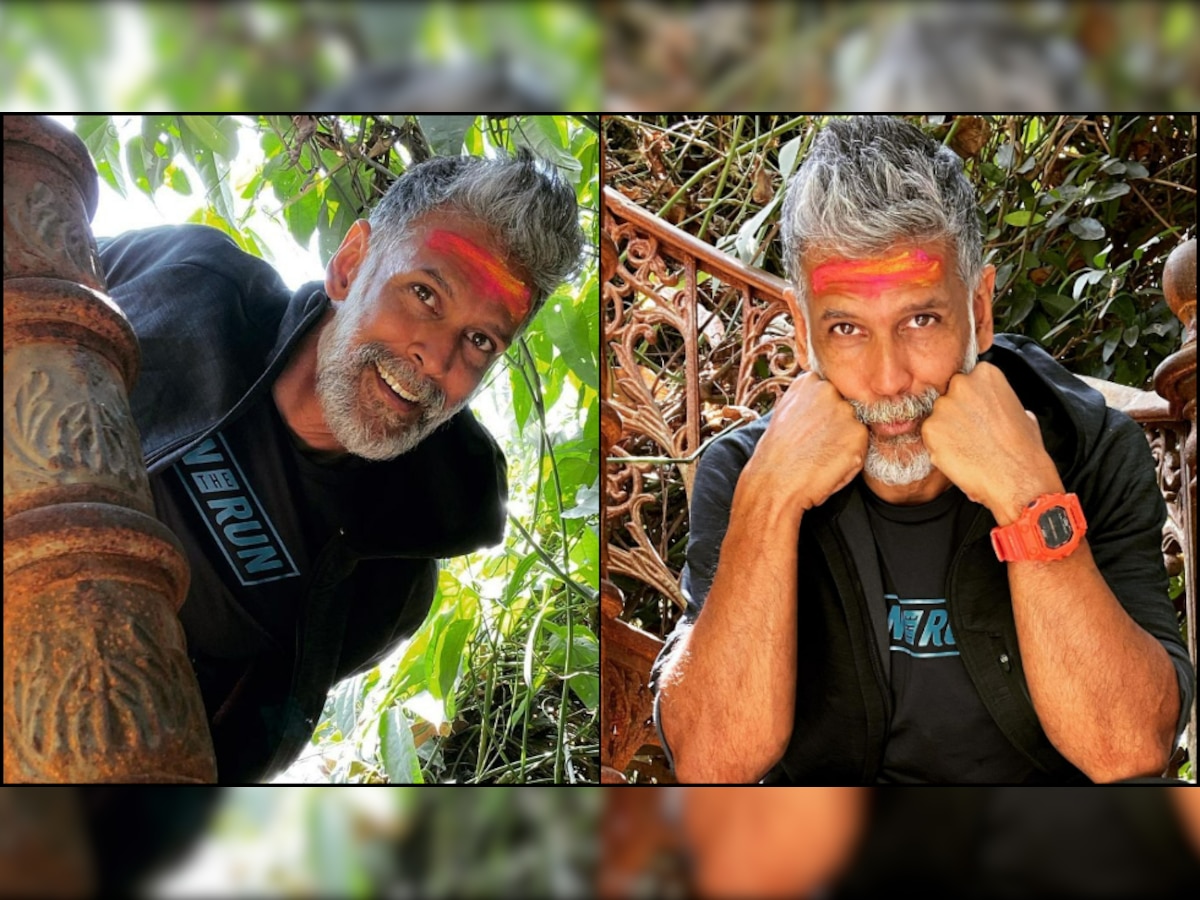 Here's how COVID-19 positive Milind Soman celebrated Holi with wife Ankita Konwar