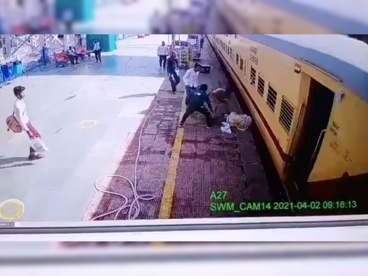 WATCH: Cop saves elderly man from getting crushed under train, Union Minister Piyush Goyal shares video