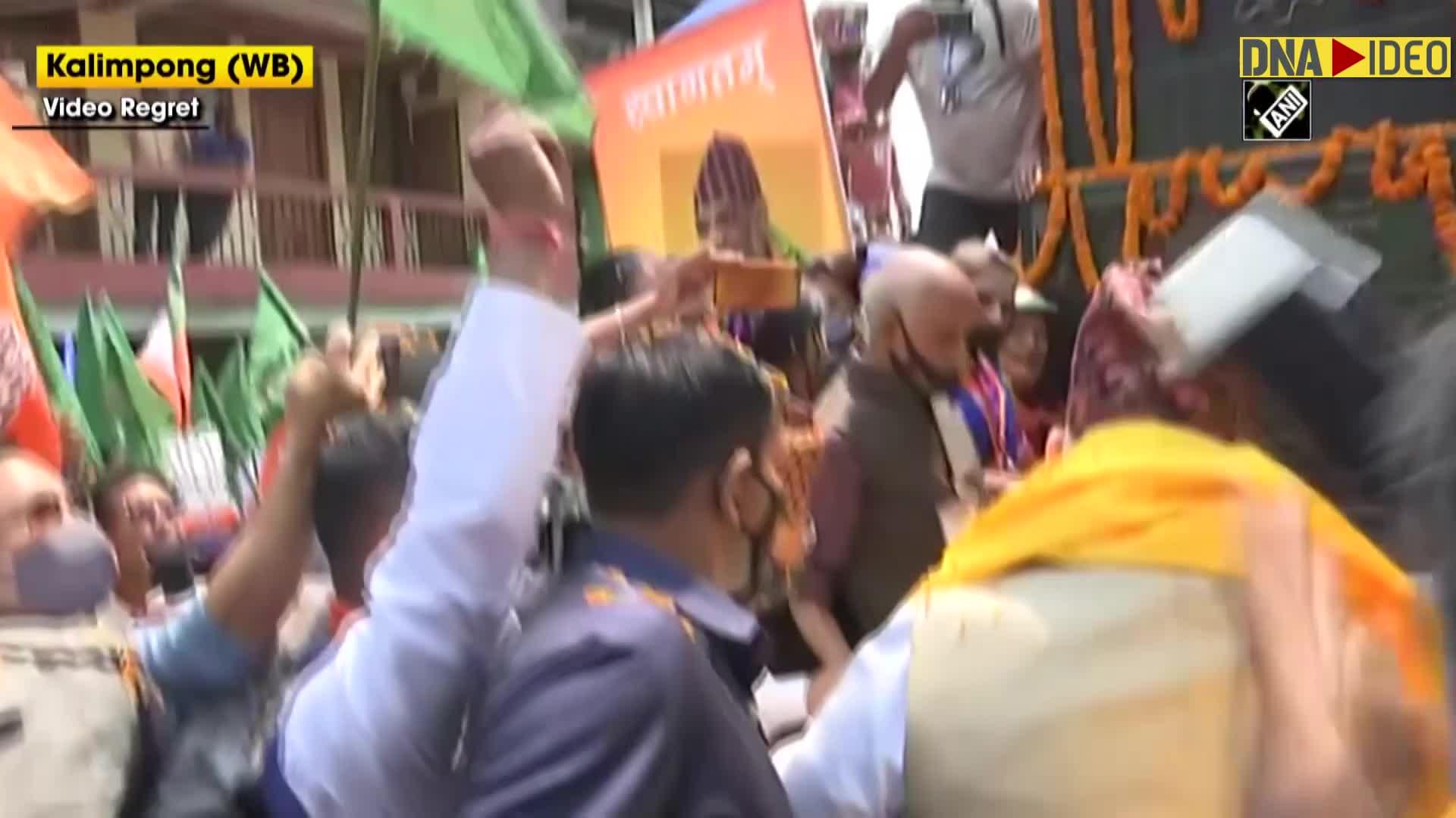 West Bengal Elections: HM Shah holds roadshow in Bengal's Kalimpong