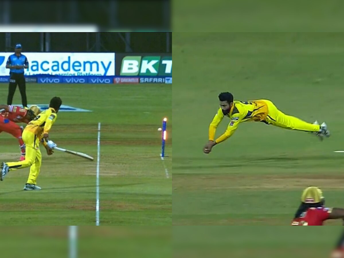 IPL 2021: 'Cheete ki chaal, baaz ki nazar' - 'Air Jadeja' flies, hits stumps directly as PBKS in tatters