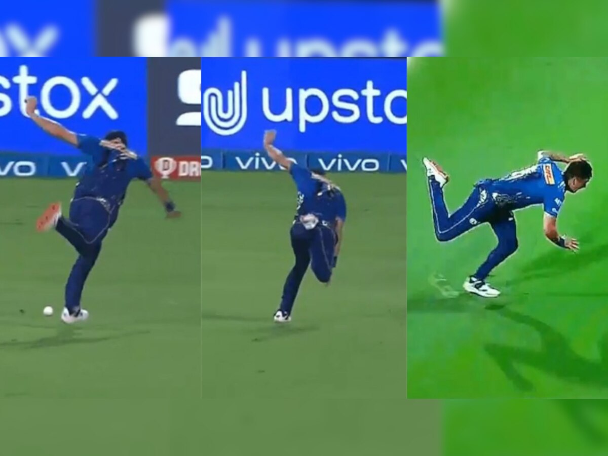 Watch: Trent Boult swims in air as he tries to stop the ball and fails, Twitterati has hilarious reactions