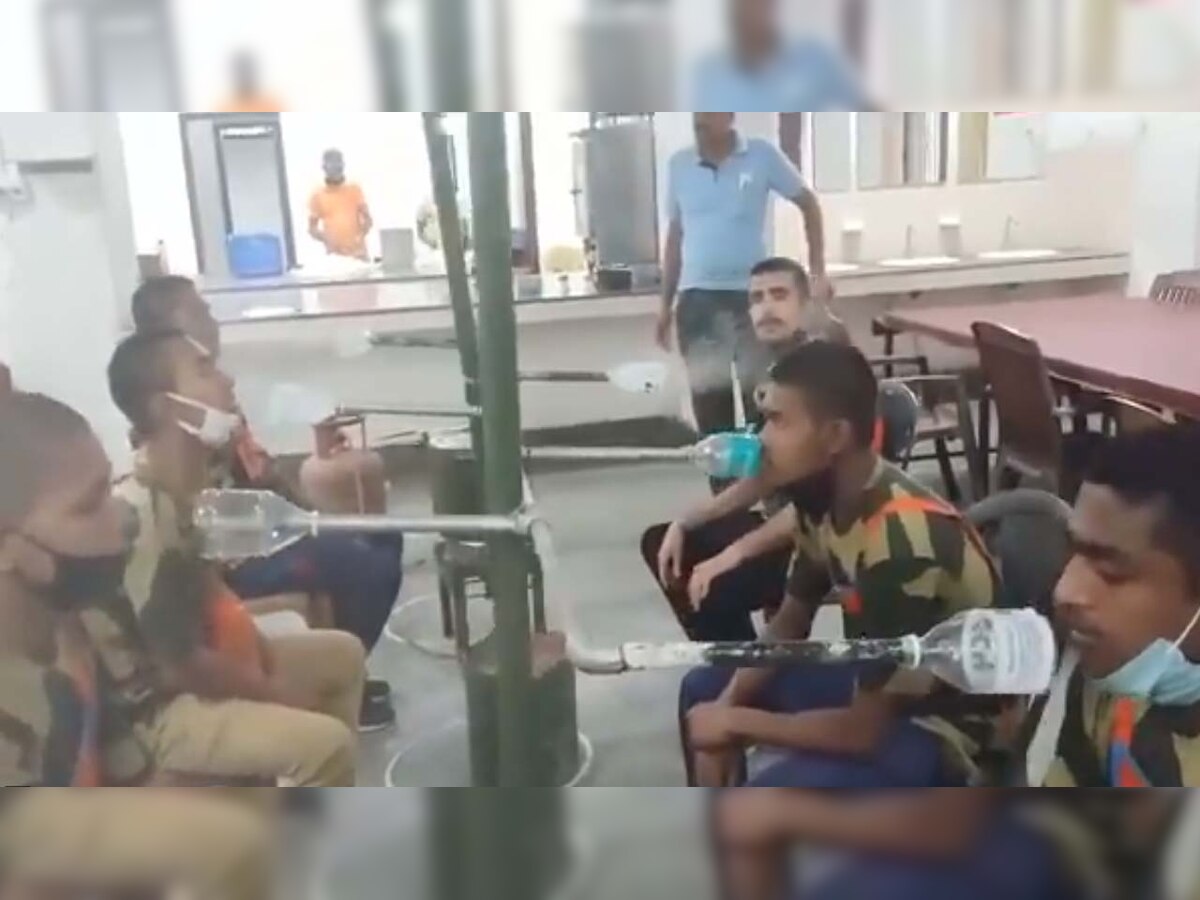 Viral video: Innovative COVID-19 prevention technique, soldiers use pressure cooker to inhale steam