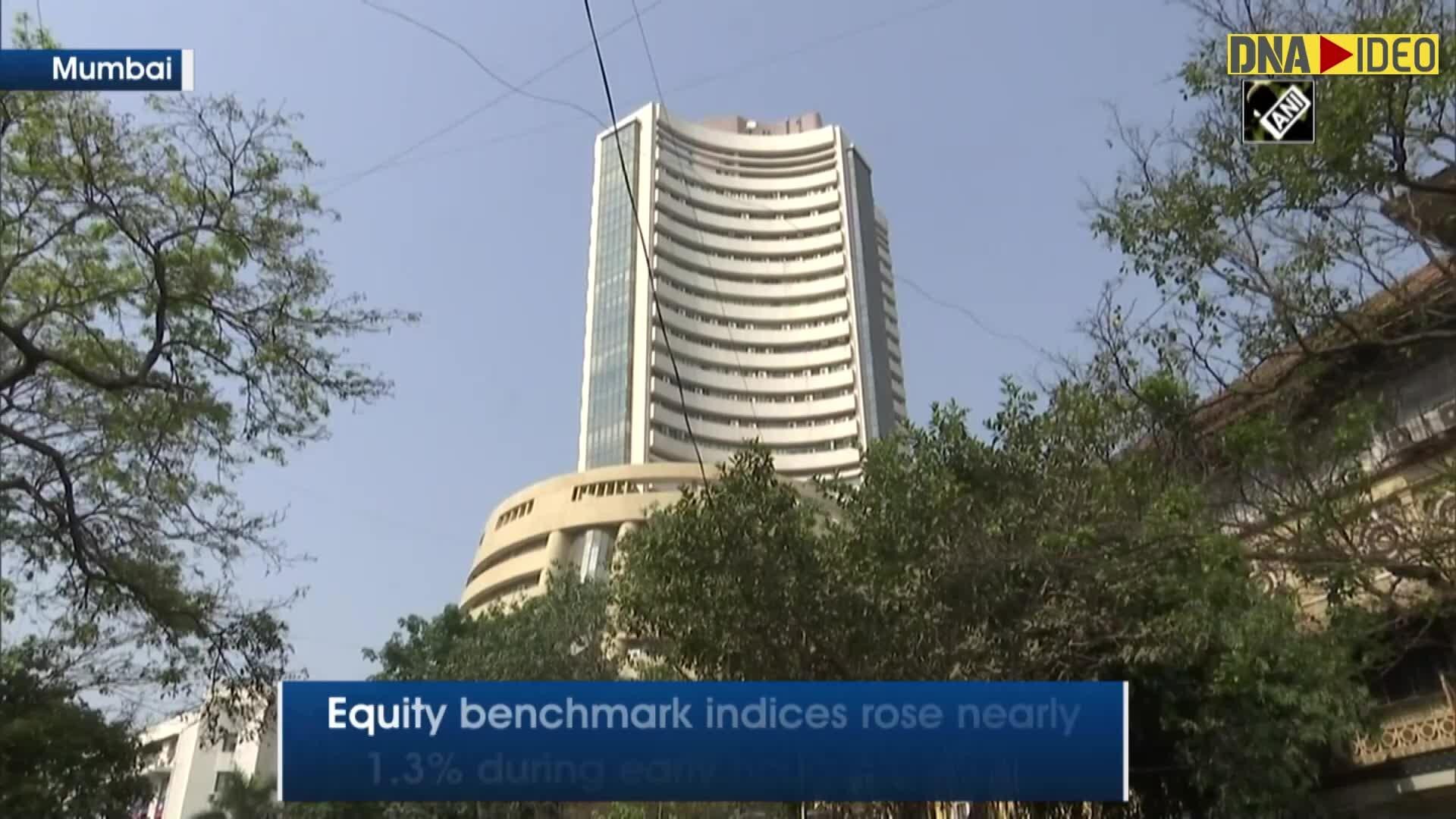 Equity indices jump 1.3 pc, ICICI Bank in focus