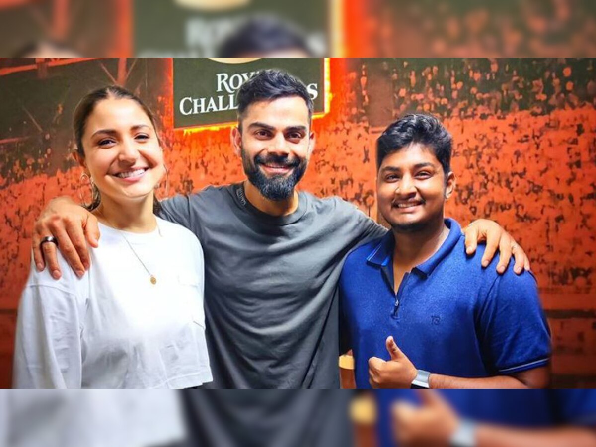 IPL 2021: Virat Kohli 'bhaiyya', Anushka Sharma 'ma'am' pose with Kohli's RCB teammate, pic goes VIRAL