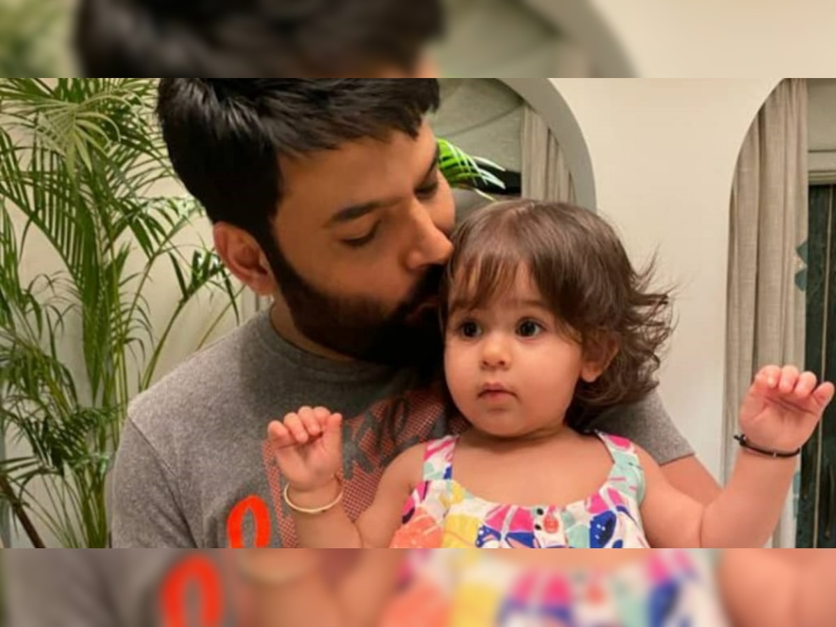 Seen it yet? Stubbled Kapil Sharma plants a kiss on daughter Anayra Sharma in cute photo