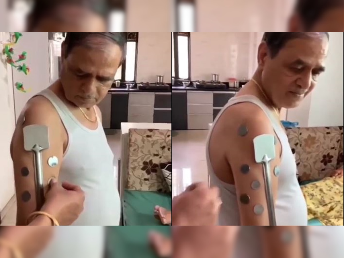 Viral Video: Man claims he now has magnetic powers after taking Covishield jab