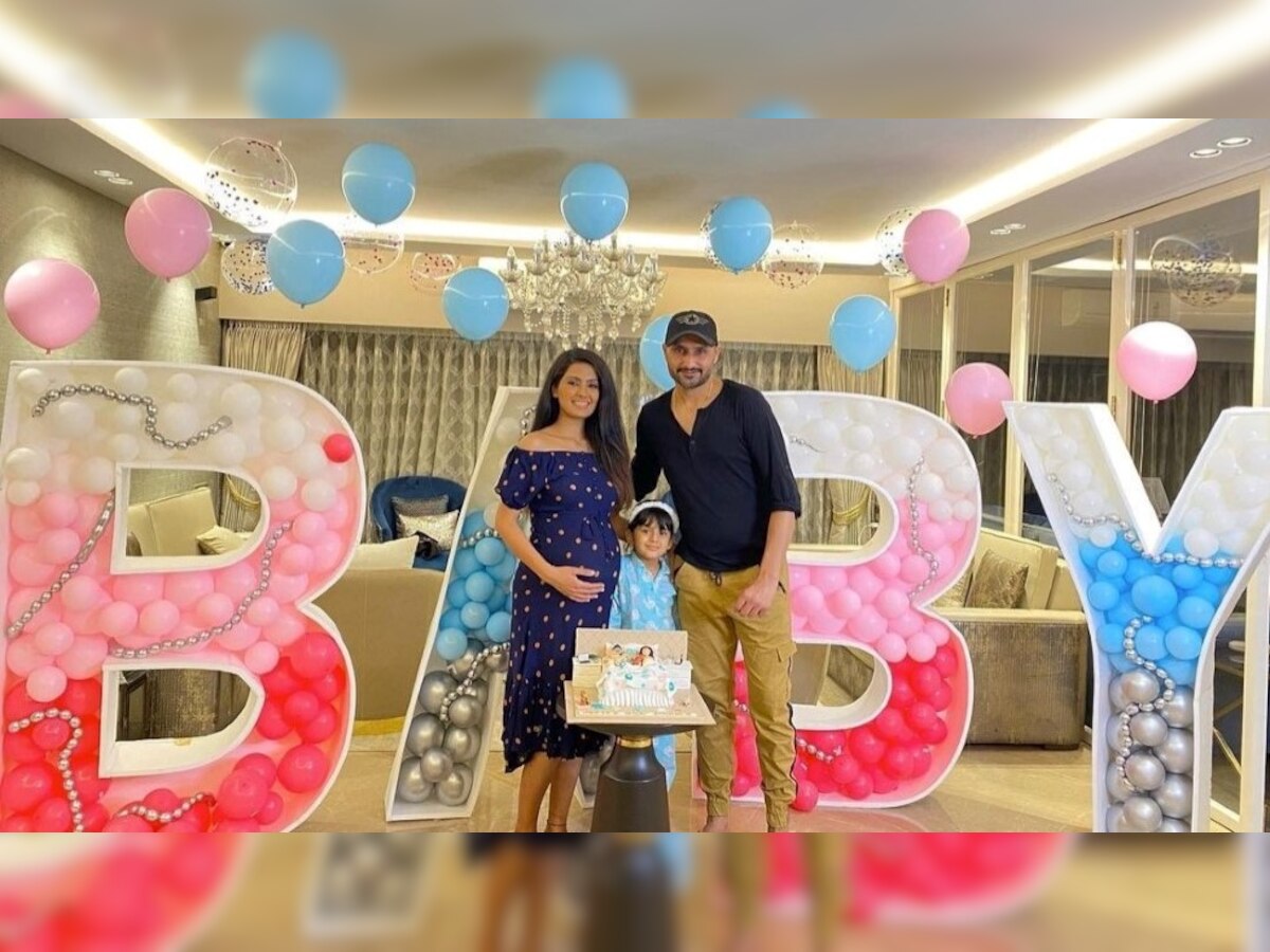 Inside Geeta Basra's beautiful baby shower: Balloons and cake featuring sleeping Harbhajan Singh and family