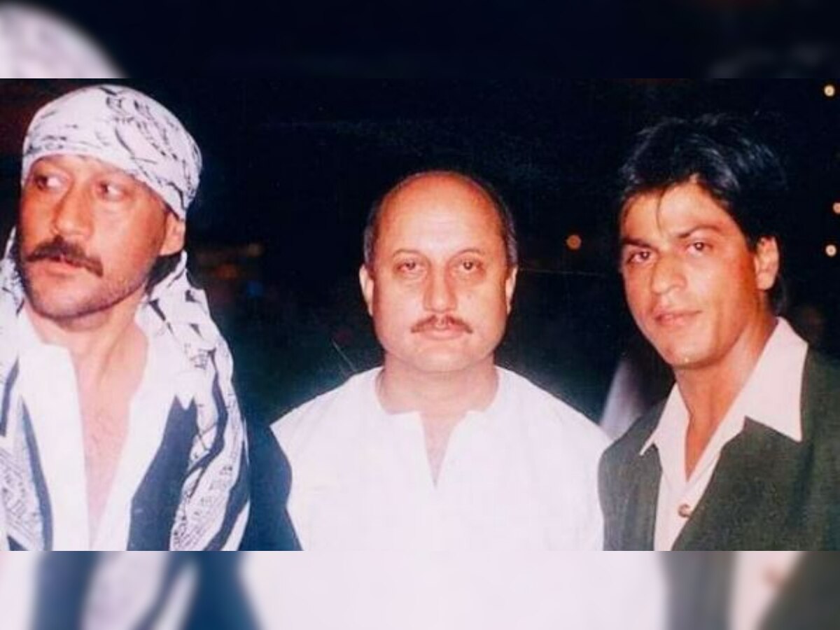 VIRAL: Anupam Kher shares vintage photo featuring Shah Rukh Khan, Jackie Shroff; Tiger Shroff reacts