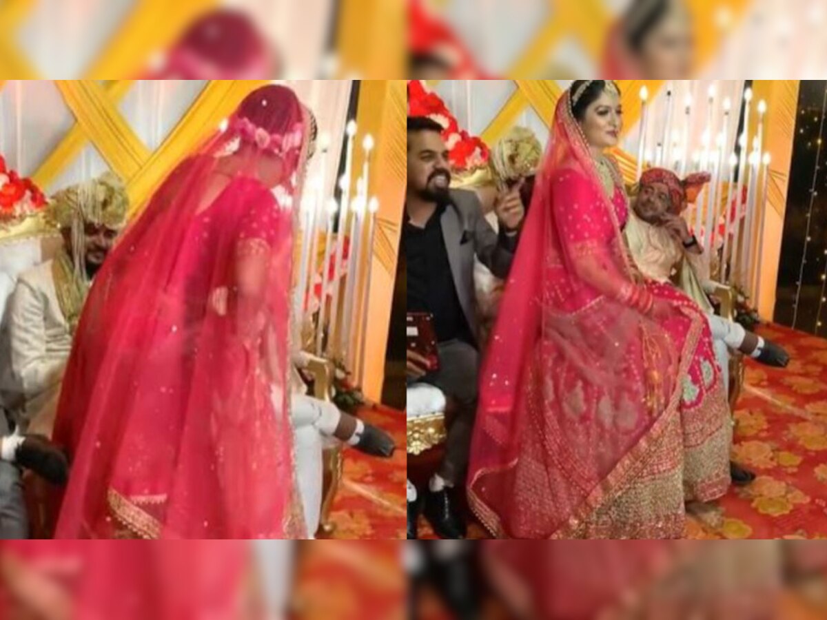 Bindass dulhan ka swag! Bride sits in the groom’s lap on stage, WATCH viral video here