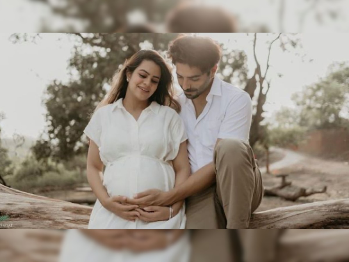 Aparshakti Khurana cradles wife Aakriti Ahuja's baby bump in latest photo from maternity shoot