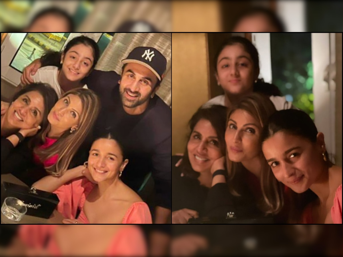 Neetu Kapoor poses with her 'world' Ranbir Kapoor-Alia Bhatt, Riddhima Kapoor Sahni, Samara for happy photo