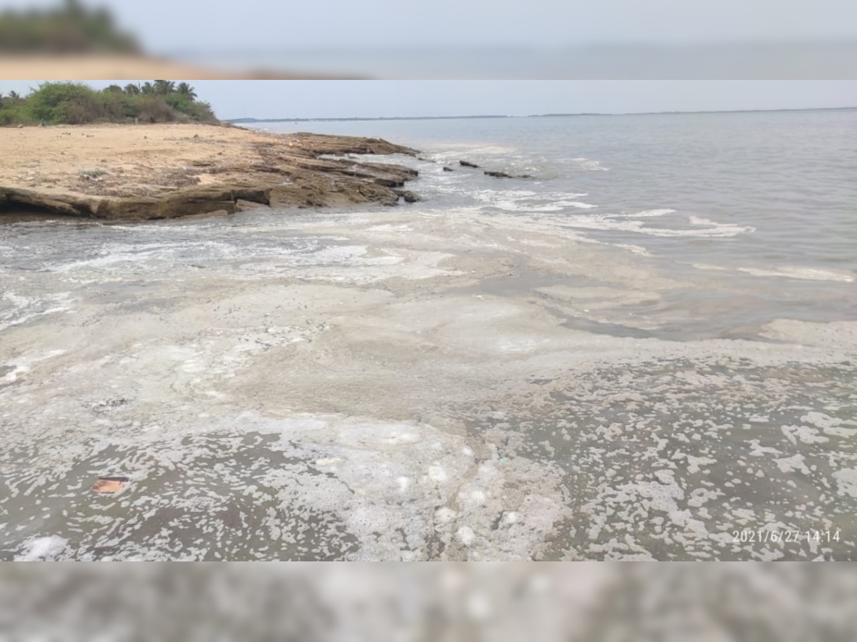 Foul-smelling foam wash ashore near Rameswaram, fishers suspect chemicals from MV X-Press Pearl