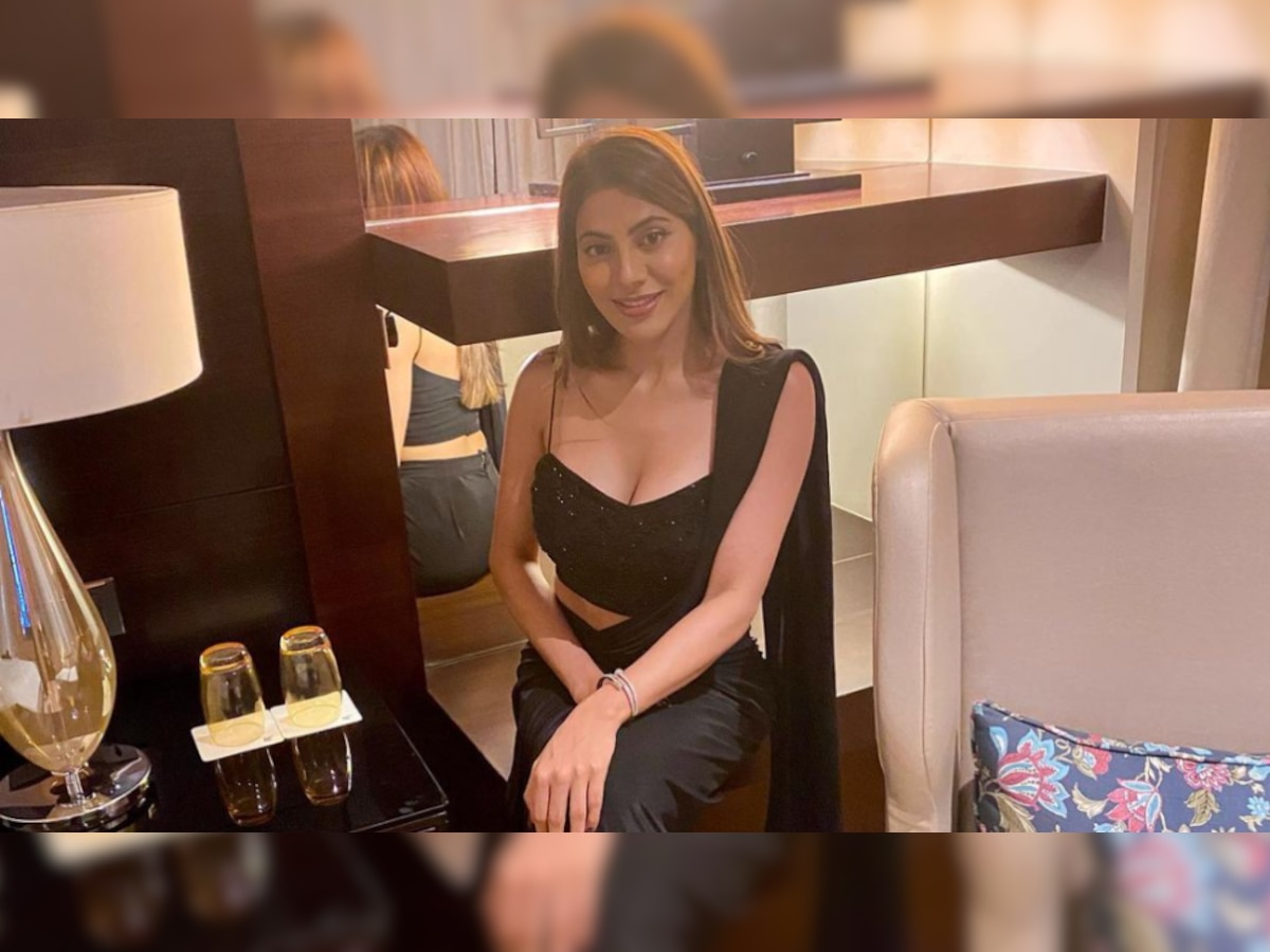 'Khatron Ke Khiladi 11' contestant Nikki Tamboli sizzles in black saree, shares photos with witty caption