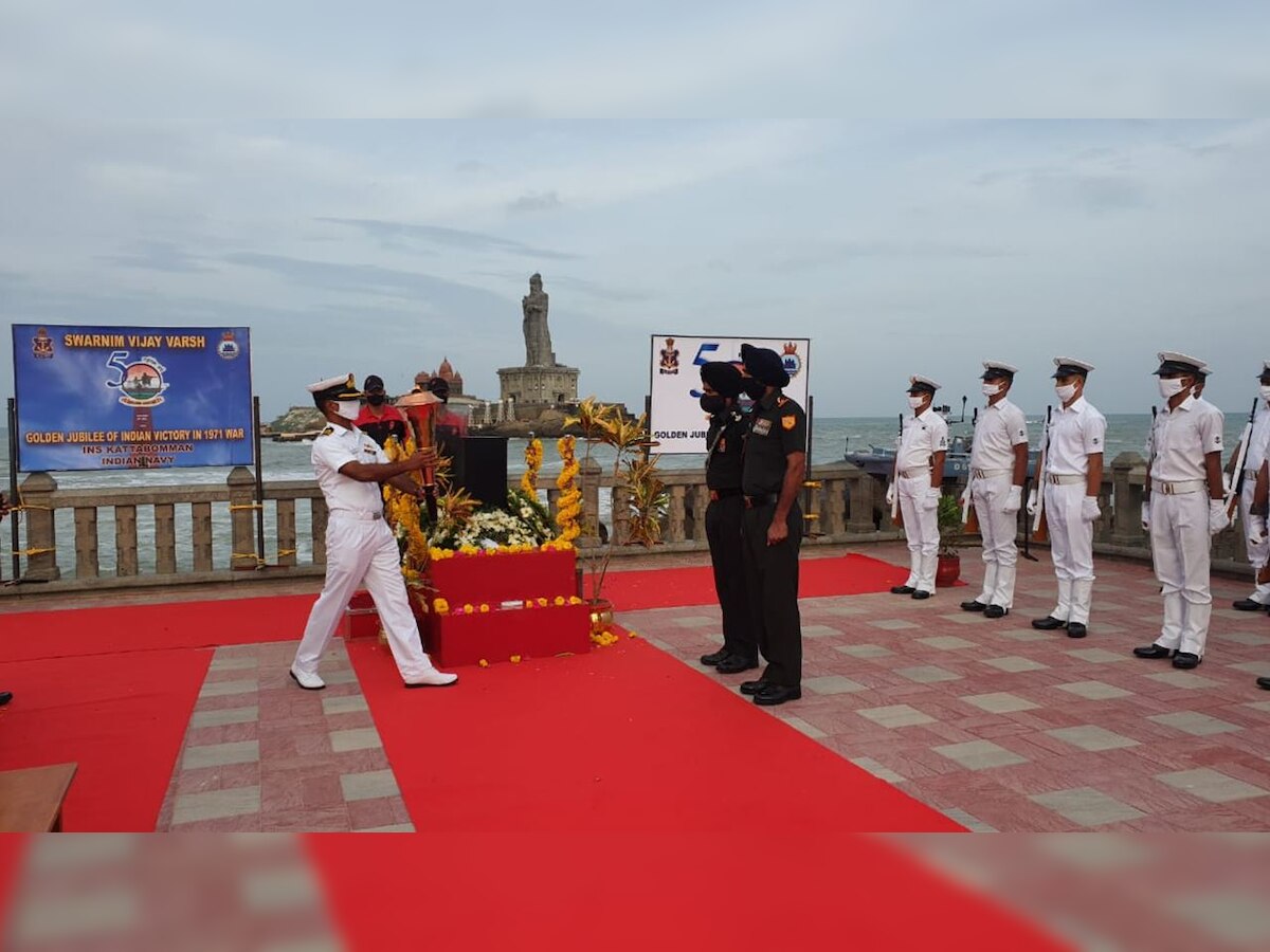 ‘Flame of Victory’ reaches India’s Southern tip Kanyakumari; 1971 War veterans honored