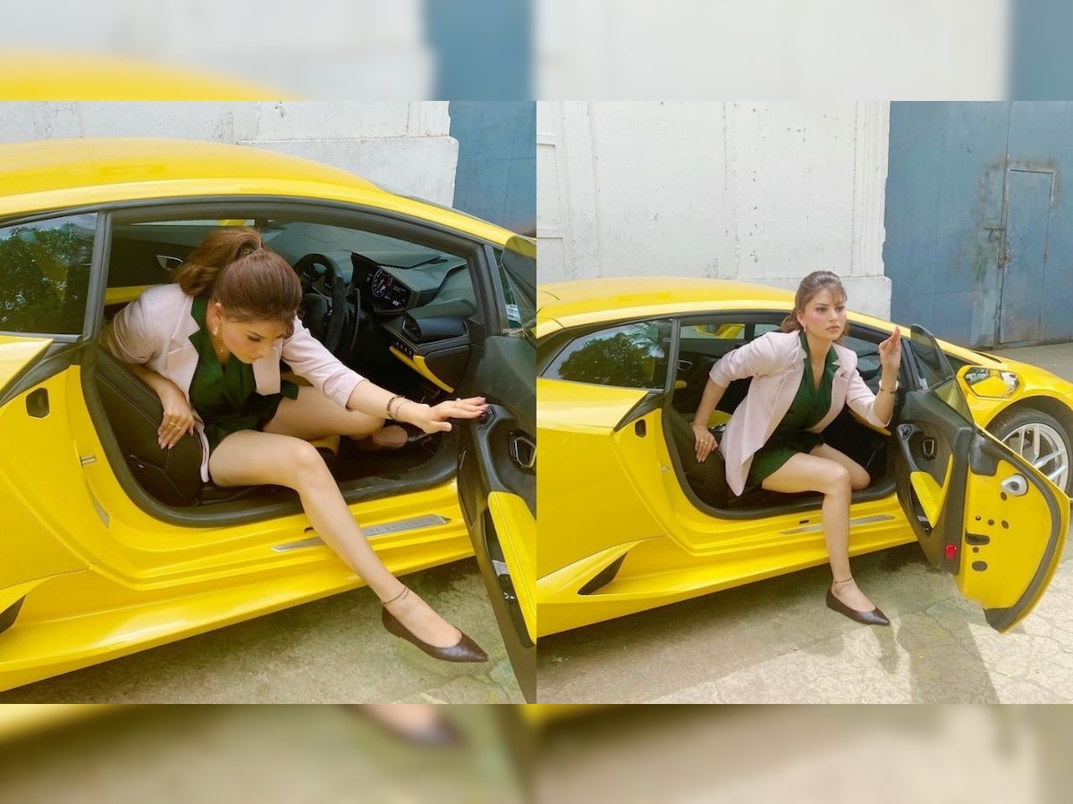 Urvashi Rautela struggles to get out of her 'bae Lamborghini' due to 'tall  girl problems', fans call her 'barbie'