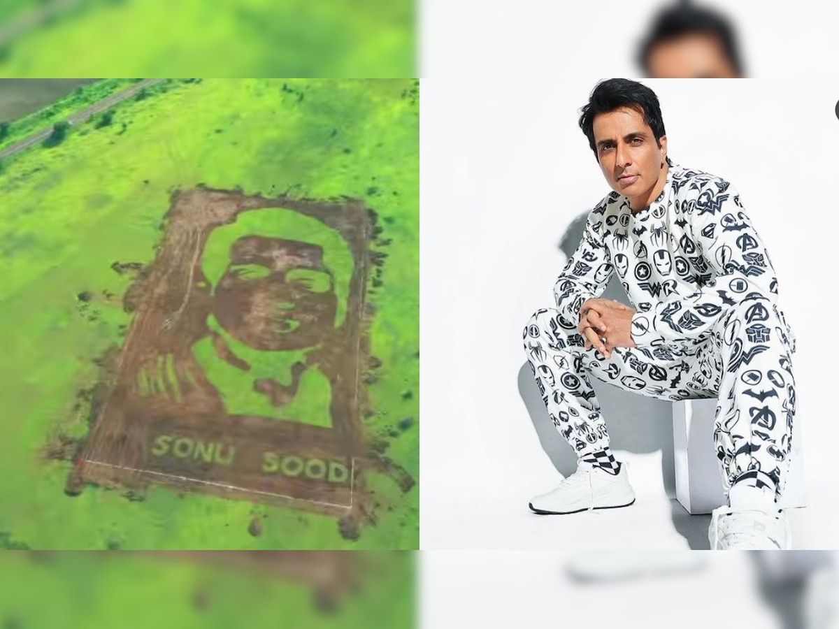 Sonu Sood's fan makes massive 50,000 sq. ft portrait of actor, video goes viral on social media - watch