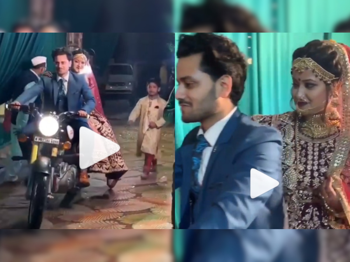 Dabangg Bhai! Bride's brother makes stylish entry to wedding with his sister on Bullet - WATCH viral video