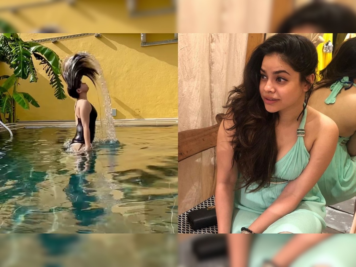 Kapil Sharma Sex Porn Videos - The Kapil Sharma Show' fame Sumona Chakravarti sizzles in hot black  monokini, does sexy hair flip in water - watch