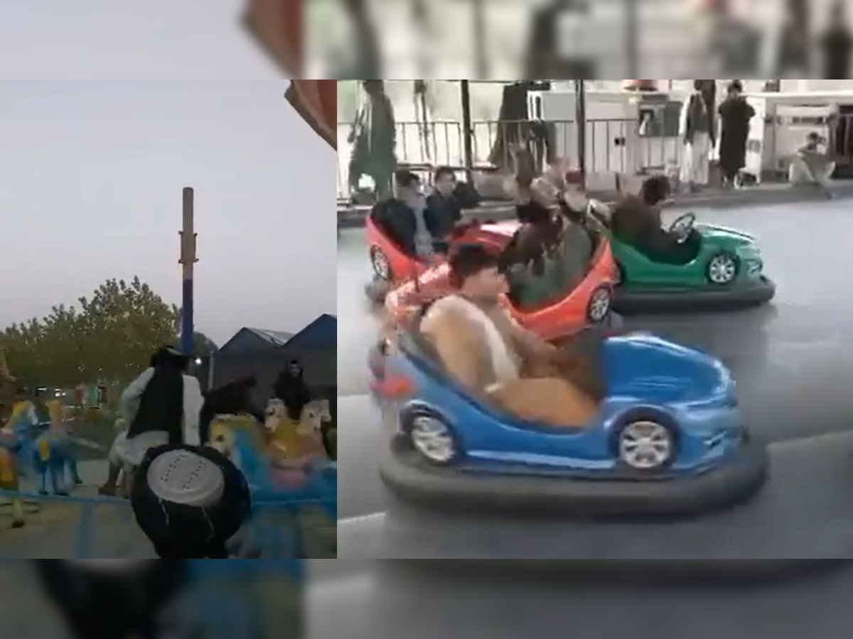 Taliban fighters enjoy rides in amusement parks after capturing Kabul - WATCH viral video here