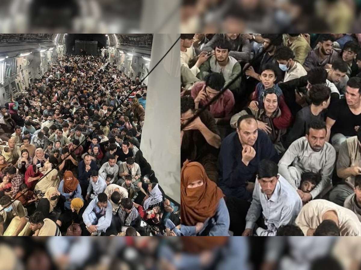 Photo of 640 Afghans packed inside US Air Force cargo plane leaving Afghanistan goes VIRAL