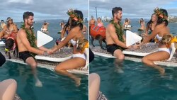 Bride and groom get married in style in the middle of the ocean, check out VIRAL video