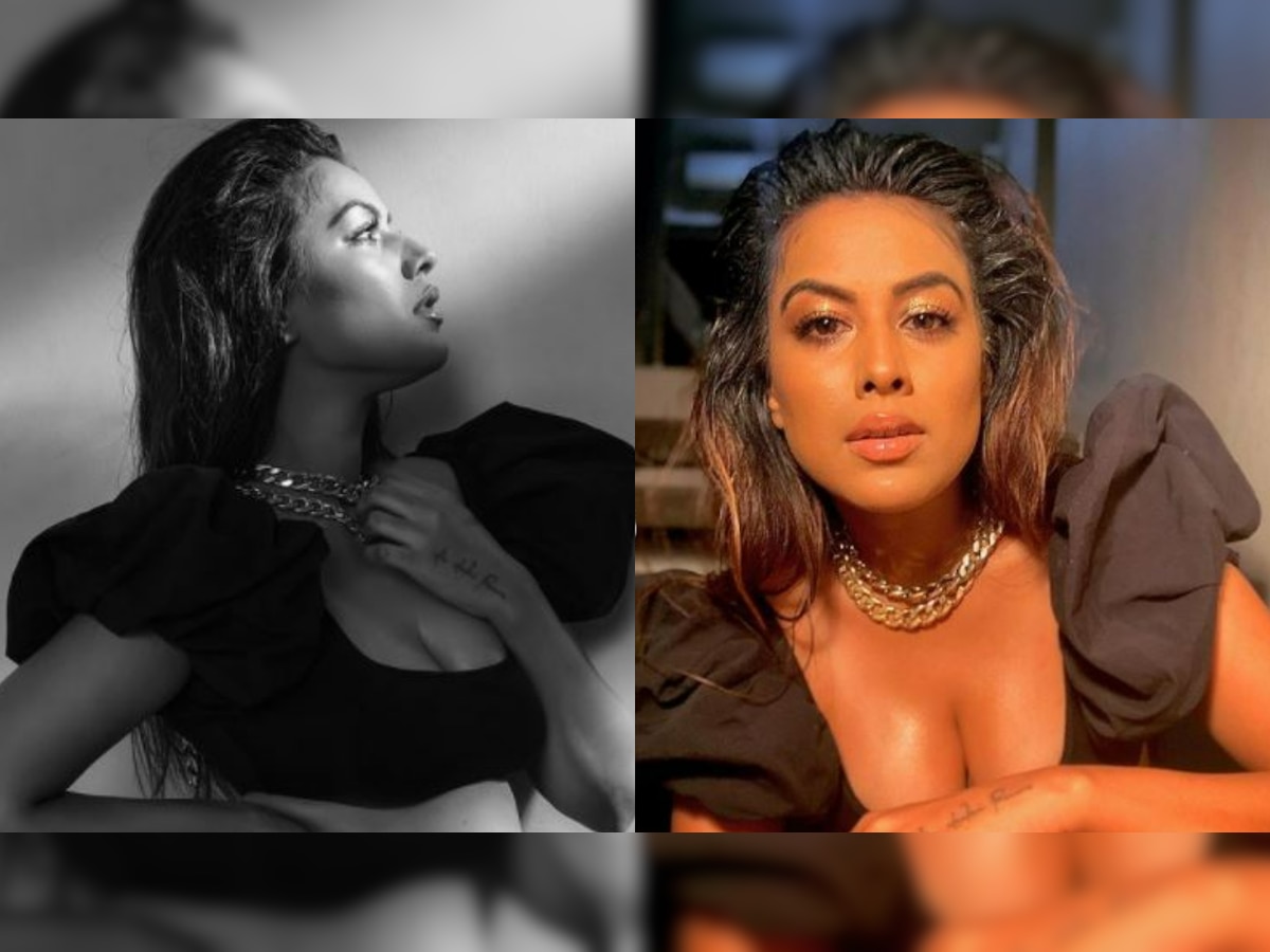 Nia Sharma looks captivating in sexy crop top, hot leather mini skirt combination - check out new pics