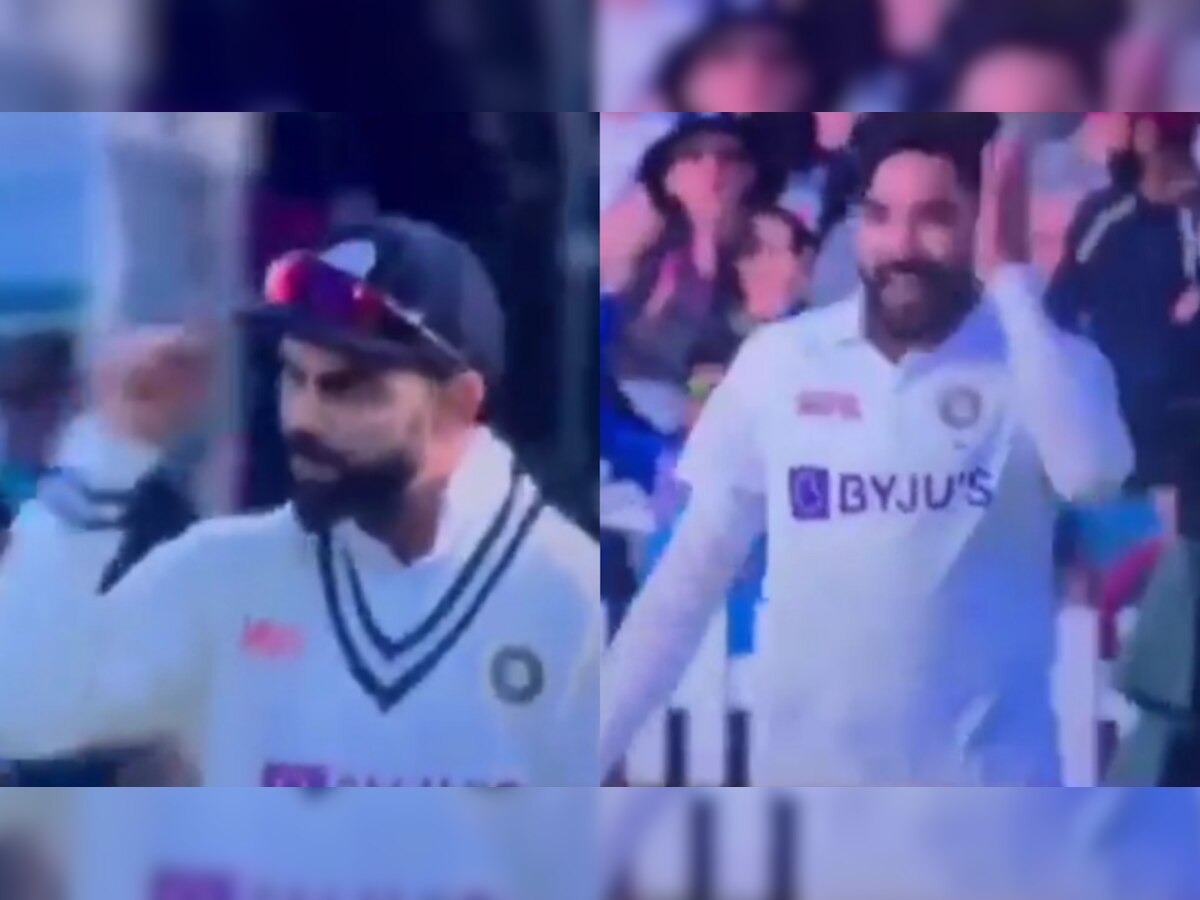 Watch: Virat Kohli, Mohammed Siraj point towards head as James Anderson walks out to bat on Day 5, in a viral video