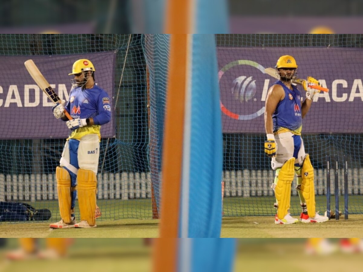 IPL 2021: MS Dhoni and Suresh Raina's pic in one frame during CSK's net session goes viral