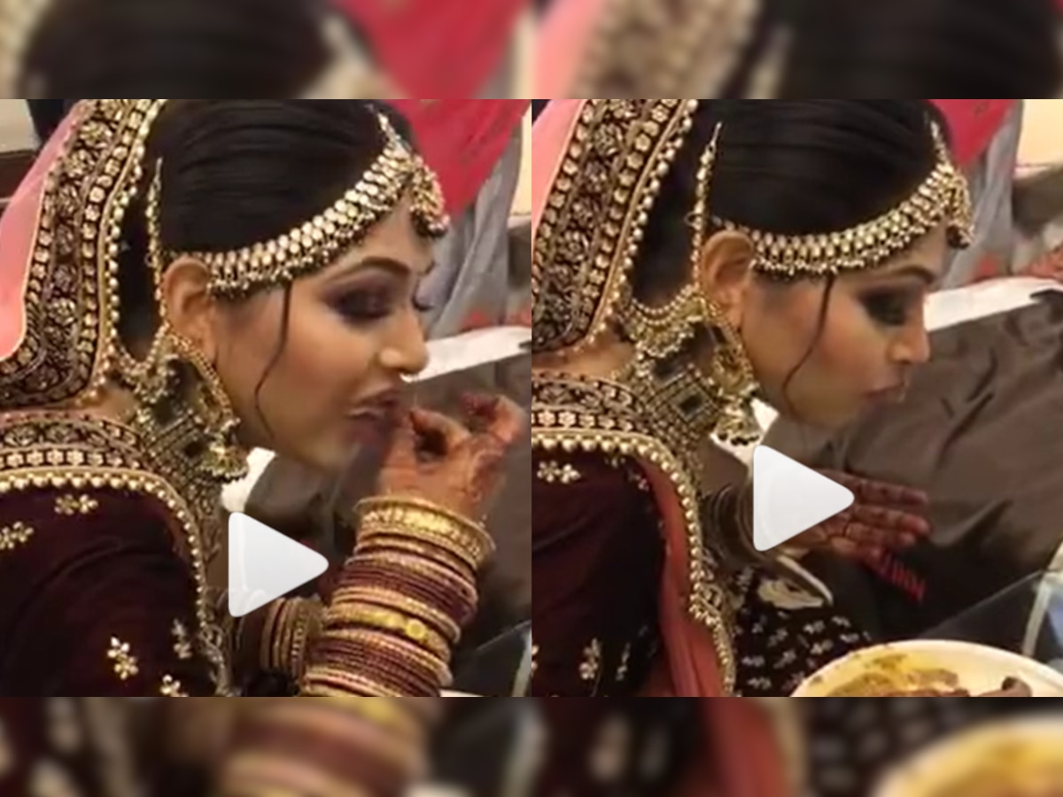 Dulhan Ko lagi bhookh! Bride hogs on dosa before wedding ceremony begins - WATCH viral video