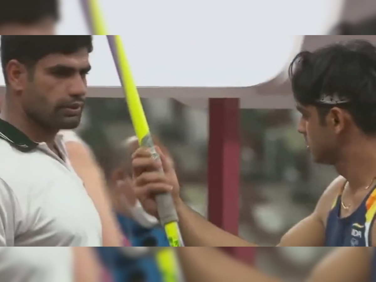 Video of Neeraj Chopra taking his javelin during final from Pakistan's Arshad Nadeem goes viral - WATCH