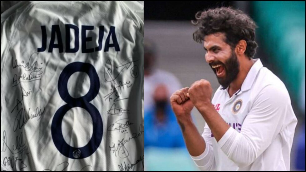 R jadeja sale jersey number