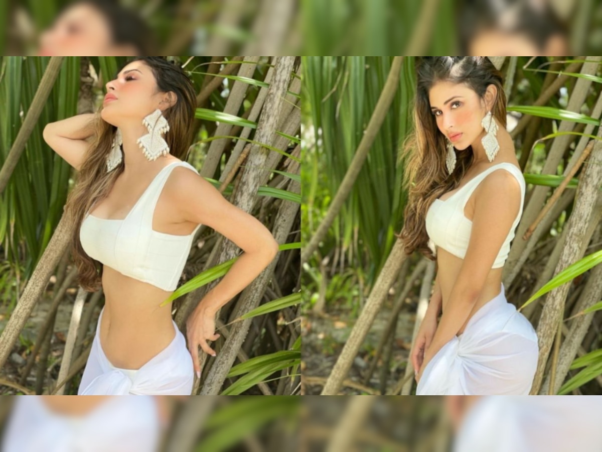 1200px x 900px - Mouni Roy shares photos from her photoshoot in jungle, flaunts her sexy  figure in white bralette, sheer cloth - see pics