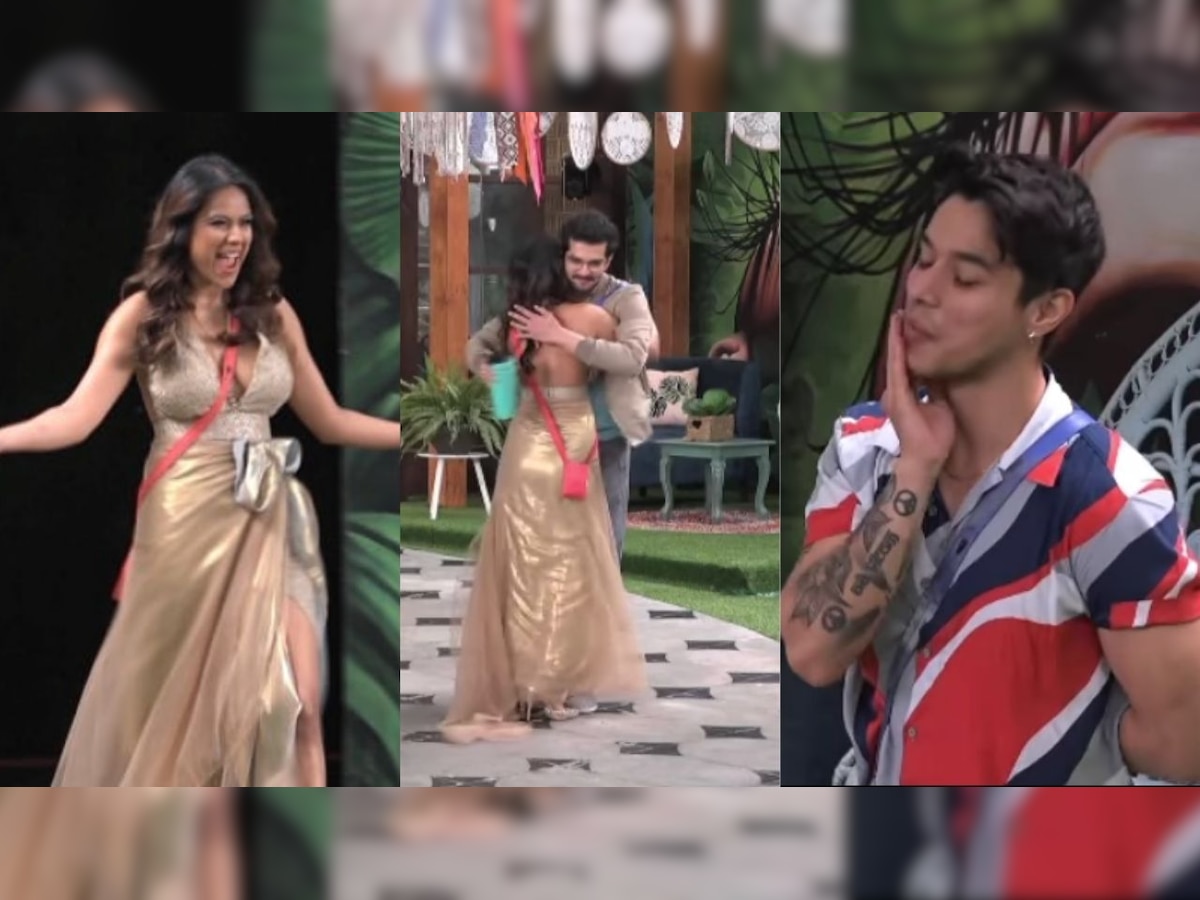 Nia Sharma shimmies her way into the 'BB OTT' house, Raqesh, Pratik happy with her entry, latter calls her 'hot' - watch