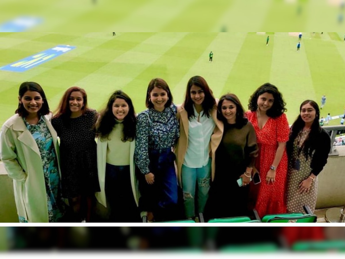Anushka Sharma looks stunning as she poses with Sanjana Ganesan, Pratima Singh, other cricket wives at Ind vs Eng match