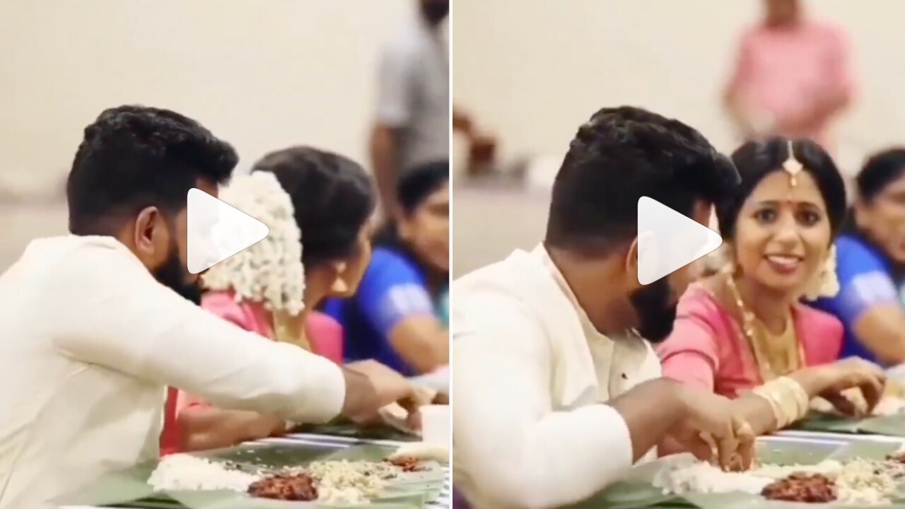 Dulha ho to aisa! Bride struggles with lehenga, groom comes to her rescue -  WATCH viral video