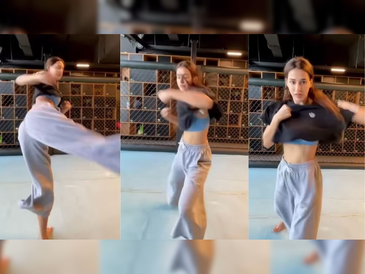 Watch: Disha Patani showcases her Kung-fu skills, kick-jumps, boxes in latest video, rumoured beau Tiger Shroff reacts