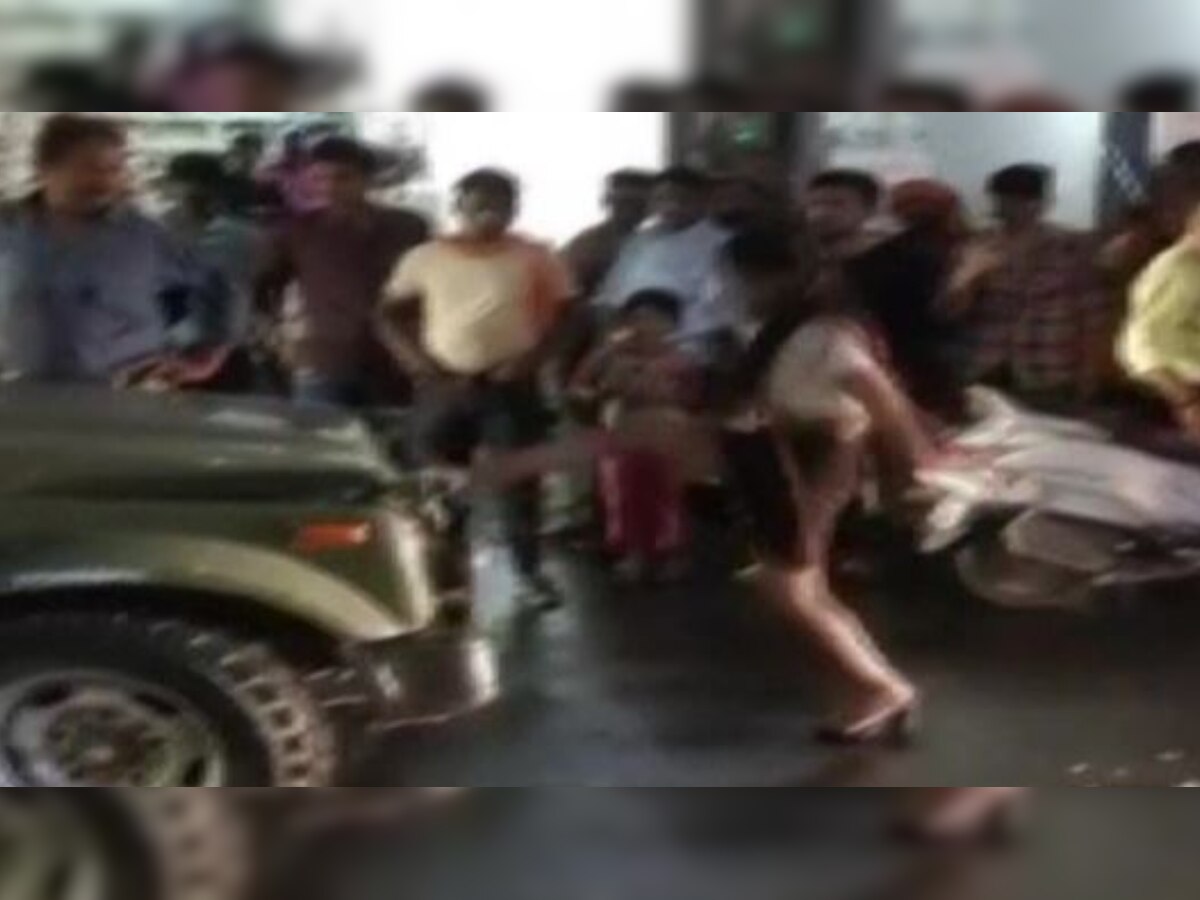 Drunk female model damages Army vehicle in Gwalior - WATCH viral video