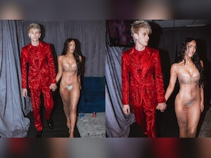 megan fox sheer dress vma Megan Fox Wears Naked See-Through Dress to 2021 MTV VMAs with Machine Gun  Kelly